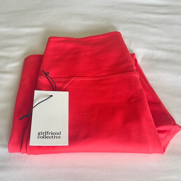 NWT Girlfriend Collective High-Rise Compressive Leggings - Lollipop (Red) - Picture 2 of 6